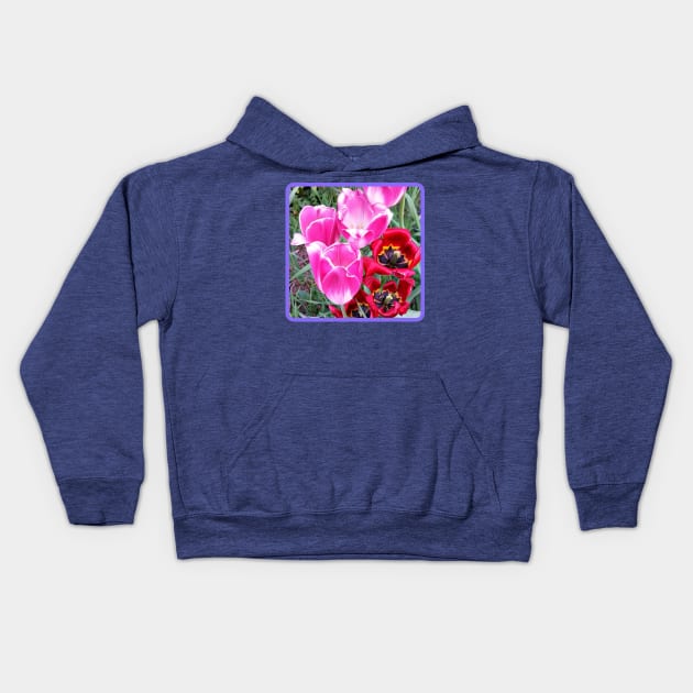 Pretty Tulips Kids Hoodie by ARTWORKandBEYOND